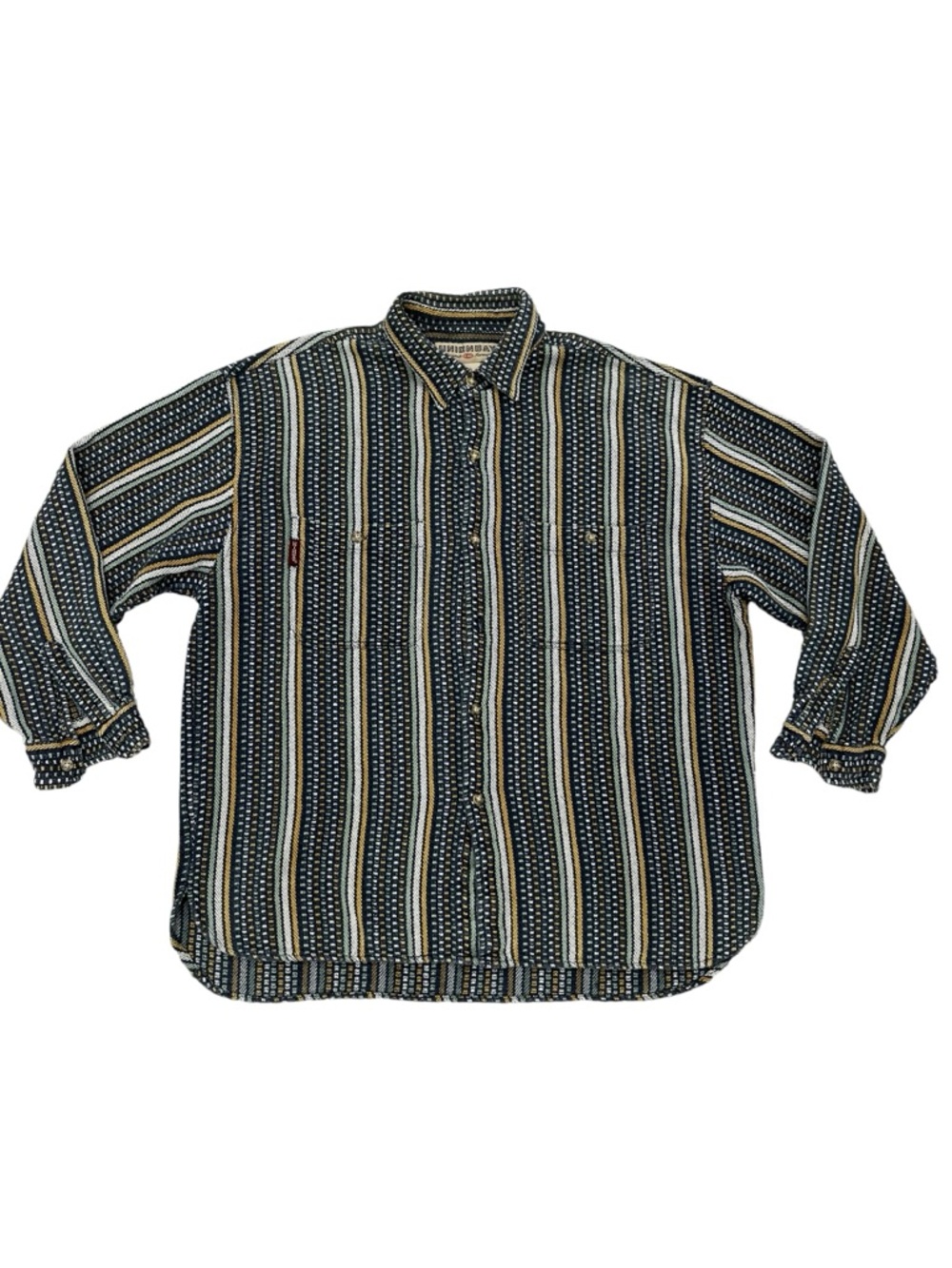 Unionbay Men’s Baja Shirt Y2K Vintage Oversized Textured Cotton XL